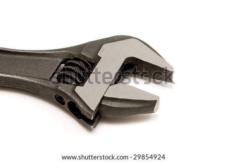 adjustable wrench isolated on white background