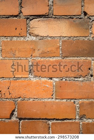 Brick wall background on building structure..