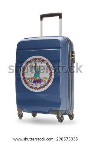 Suitcase painted into US state flag - Virginia