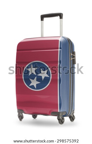 Suitcase painted into US state flag - Tennessee