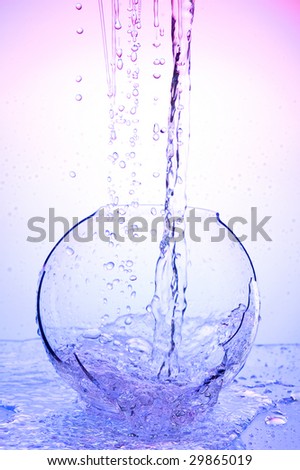 Background with splashing water