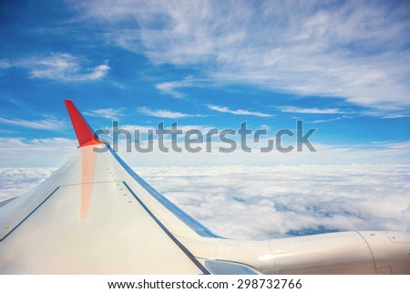 airplane wing Royalty-Free Stock Photo #298732766