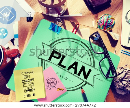 Plan Planning Strategy Brainstorming Goals Concept