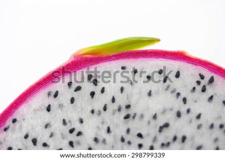 Close up Dragon Fruit on white background