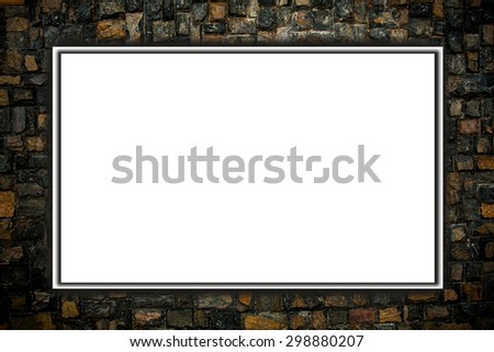 white paper on gray stone texture background,empty blank for your text.