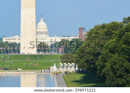 Washington DC - National Mall with Monuments