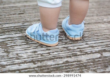 Shoes baby soft focus background. Royalty-Free Stock Photo #298991474