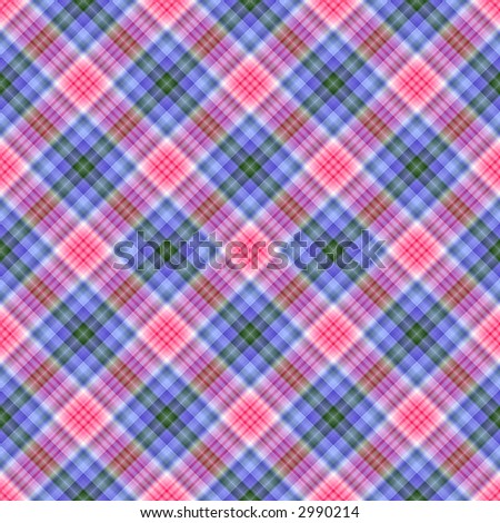 SEAMLESS diagonal plaid - Colors inspired by spring hydrangea.