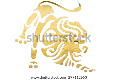 Leo sign of horoscope isolated on white