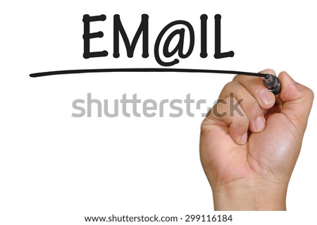 The hand writing email
