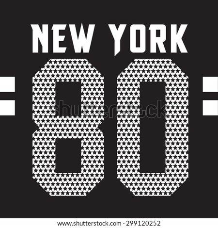 Athletic sport NYC  typography, t-shirt graphics, vectors