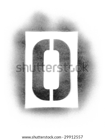 Stencil numbers in spray paint Royalty-Free Stock Photo #29912557