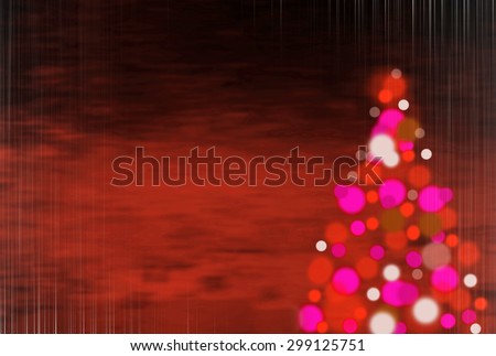 red christmas background with christmas tree and vertical stripes