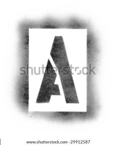 Stencil letters in spray paint Royalty-Free Stock Photo #29912587