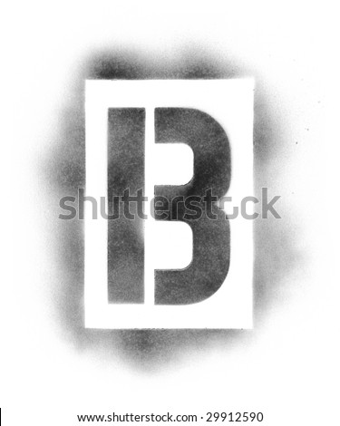 Stencil letters in spray paint Royalty-Free Stock Photo #29912590
