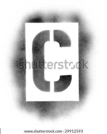 Stencil letters in spray paint Royalty-Free Stock Photo #29912593