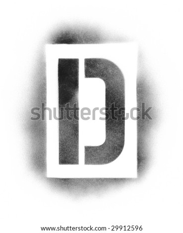 Stencil letters in spray paint Royalty-Free Stock Photo #29912596