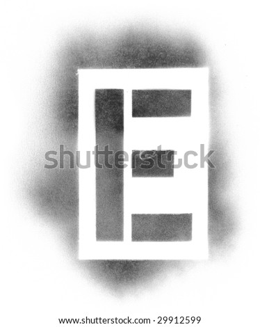 Stencil letters in spray paint Royalty-Free Stock Photo #29912599