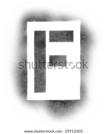 Stencil letters in spray paint Royalty-Free Stock Photo #29912602