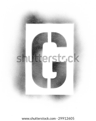 Stencil letters in spray paint Royalty-Free Stock Photo #29912605