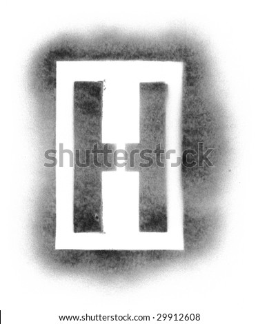 Stencil letters in spray paint Royalty-Free Stock Photo #29912608