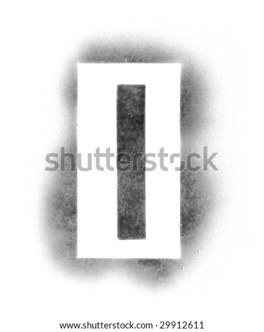 Stencil letters in spray paint Royalty-Free Stock Photo #29912611