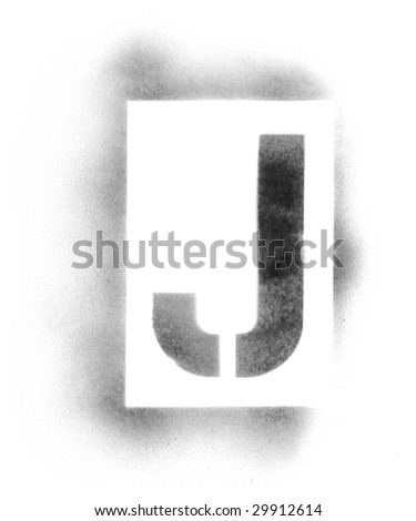 Stencil letters in spray paint Royalty-Free Stock Photo #29912614