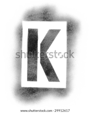 Stencil letters in spray paint Royalty-Free Stock Photo #29912617