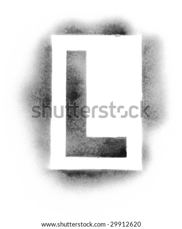 Stencil letters in spray paint Royalty-Free Stock Photo #29912620