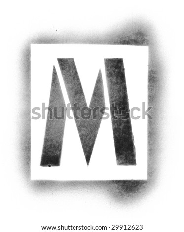 Stencil letters in spray paint Royalty-Free Stock Photo #29912623