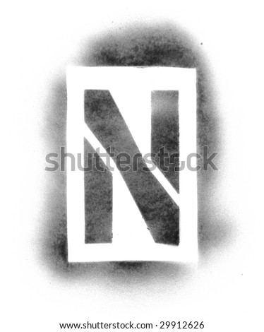 Stencil letters in spray paint Royalty-Free Stock Photo #29912626