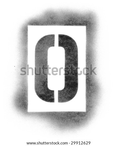 Stencil letters in spray paint Royalty-Free Stock Photo #29912629