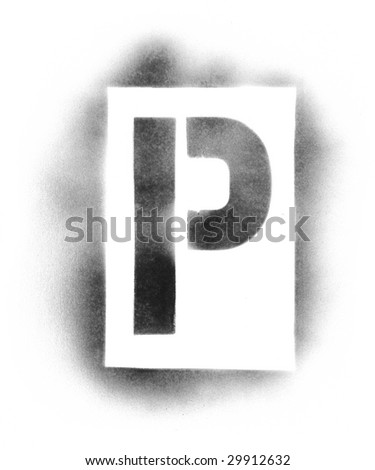 Stencil letters in spray paint Royalty-Free Stock Photo #29912632