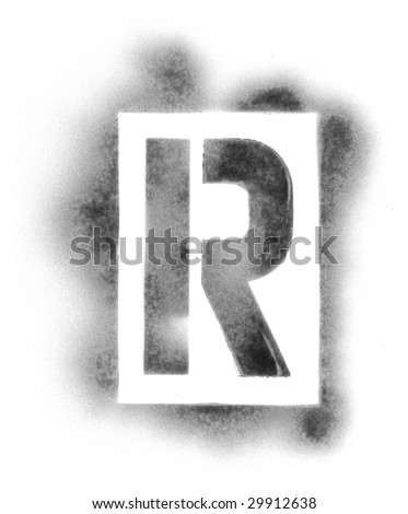 Stencil letters in spray paint Royalty-Free Stock Photo #29912638