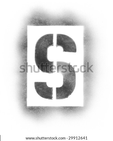 Stencil letters in spray paint Royalty-Free Stock Photo #29912641