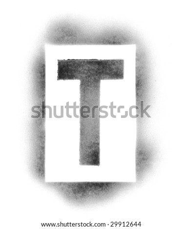 Stencil letters in spray paint Royalty-Free Stock Photo #29912644