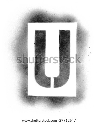 Stencil letters in spray paint Royalty-Free Stock Photo #29912647