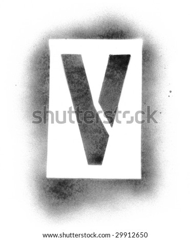 Stencil letters in spray paint Royalty-Free Stock Photo #29912650