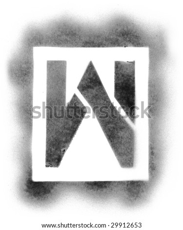 Stencil letters in spray paint Royalty-Free Stock Photo #29912653