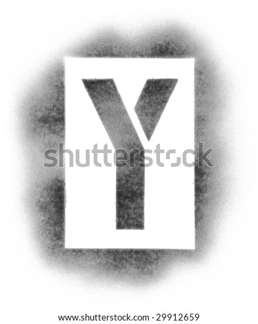 Stencil letters in spray paint Royalty-Free Stock Photo #29912659