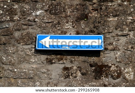 One Way road sign in Italy