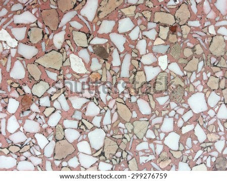 Background surface of terrazzo floor