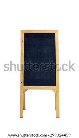 The stand chalk board on a white background