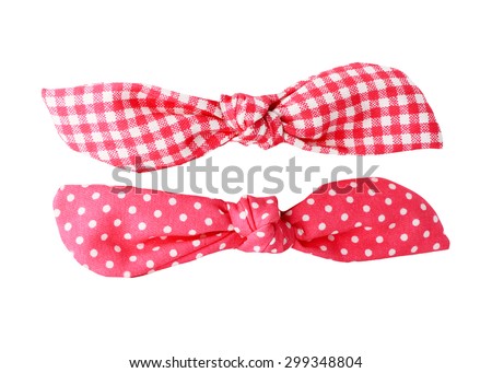 Pink hair band knot isolated on white background. This has clipping path.