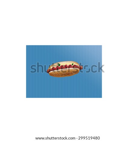 Hot dog vector illustration.