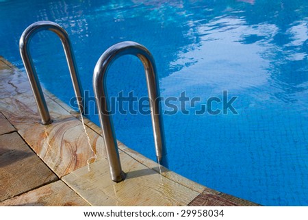 blue swimming pool - outdoors shot