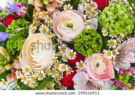 Flowers bouquet - nature floral background