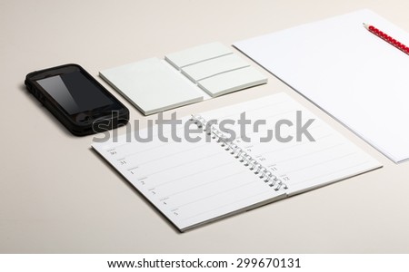 dairy paper and smartphone template
