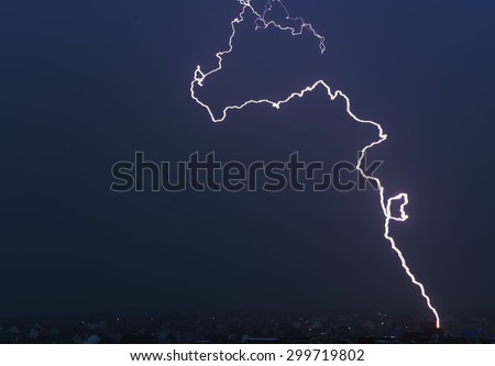 Lightning in the sky
