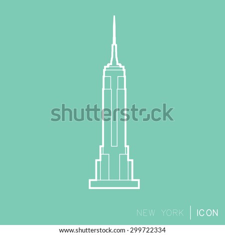 Empire Statae Building line icon Royalty-Free Stock Photo #299722334